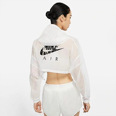 Nike Women's Air Cropped Jacket In White/black | ModeSens
