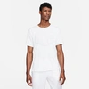 Nike Men's Rise 365 Dri-fit Short-sleeve Running Top In White/white/reflective Silver