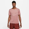 Nike Dri-fit Rise 365 Men's Short-sleeve Running Top In Dark Cayenne/reflective Silver