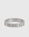 Maison Margiela Sterling Silver Number Large Band Ring In Silver
