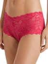 Hanro Luxury Moments Stretch-lace Boy Shorts In Geranium