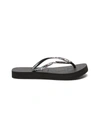 Havaianas 'shine' Sequin Embellished Thong Flatform Sandals In Steel Gray