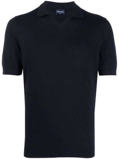 DRUMOHR SHORT-SLEEVE KNIT POLO SHIRT
