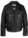 LANVIN X GALLERY DEPT. LOGO-PATCH BIKER JACKET