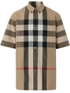 Burberry Mens Archive Beige Ip Chk Thames Checked Regular-fit Cotton Shirt M