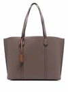 Tory Burch Perry Logo-print Tote Bag In Braun
