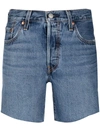 Levi's Womens Broken Midnight No Dx 501 High-rise Stretch-denim Shorts In Blau