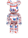 Medicom Toy X Andy Warhol Brillo Be@rbrick Figure In White