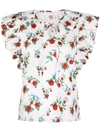 SEE BY CHLOÉ FLORAL-PRINT RUFFLE-COLLAR BLOUSE