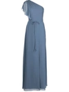 MARCHESA NOTTE BRIDESMAIDS GATHERED-BODICE FULL-LENGTH GOWN