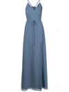 MARCHESA NOTTE BRIDESMAIDS WRAPPED FULL-LENGTH GOWN
