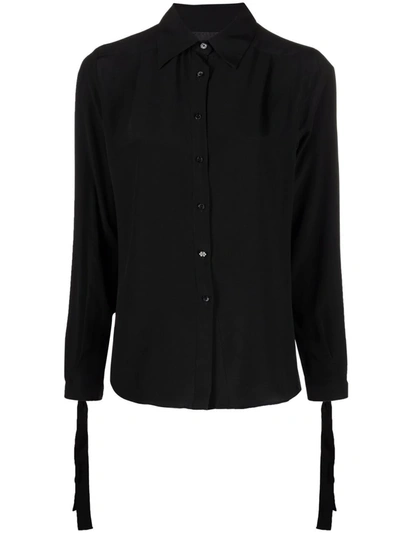 Philipp Plein Button-down Silk Shirt In Schwarz