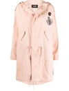 Raf Simons Photograph-print Hooded Coat In Pink