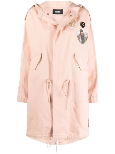 Raf Simons Photograph-print Hooded Coat In Rosa