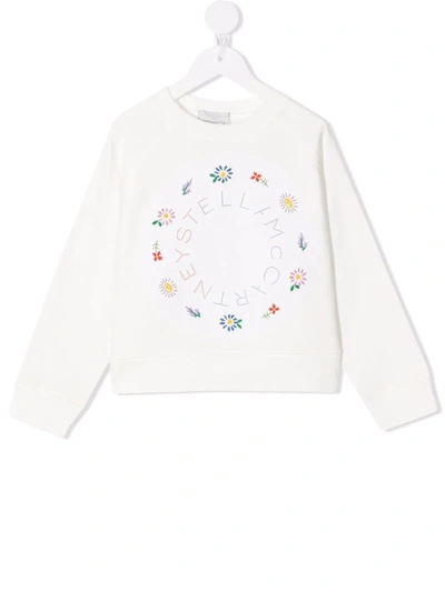 Stella Mccartney Kids' Logo-print Sweatshirt In White