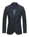 Paoloni Suit Jackets In Dark Blue