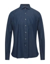Orian Tile-print Long Sleeved Shirt In Blue