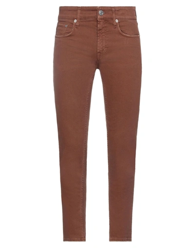 Department Five Department 5 Man Jeans Brown Size 34 Cotton, Elastane In Brown