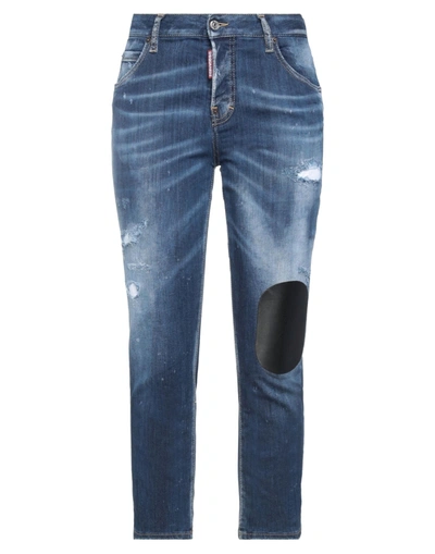 Dsquared2 Denim Cropped In Blue