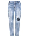 DSQUARED2 DSQUARED2 WOMAN JEANS BLUE SIZE 8 COTTON, ELASTOMULTIESTER, ELASTANE, BOVINE LEATHER, POLYESTER,42837618FO 3