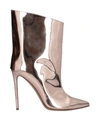 Alexandre Vauthier Ankle Boots In Copper
