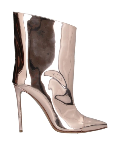 Alexandre Vauthier Ankle Boots In Copper