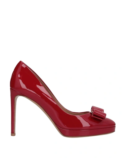 Ferragamo Pumps In Red