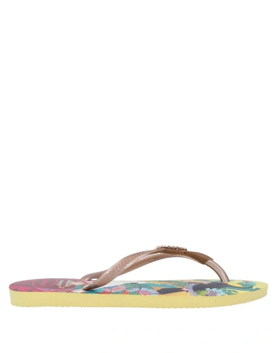 Havaianas Toe Strap Sandals In Yellow