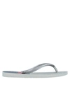 HAVAIANAS HAVAIANAS WOMAN THONG SANDAL SILVER SIZE 6 RUBBER,17069249OT 3