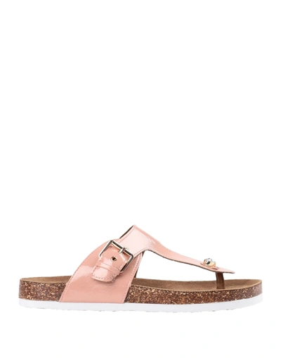 Only Toe Strap Sandals In Blush