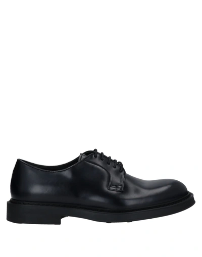 Doucal's Lace-up Shoes In Dark Blue