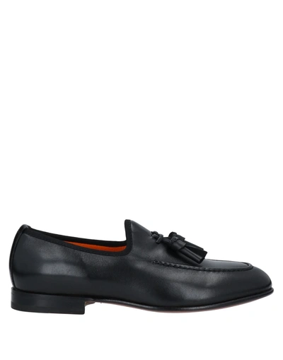 Santoni Loafers In Black