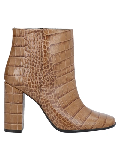By A. Ankle Boots In Camel