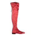 Alberta Ferretti Knee Boots In Red