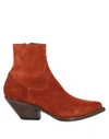 Buttero Ankle Boots In Red