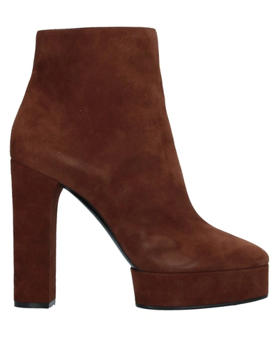 Casadei Ankle Boots In Brown