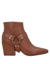 BUTTERO BUTTERO WOMAN ANKLE BOOTS TAN SIZE 6 SOFT LEATHER,11562823IS 7