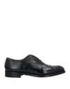 Doucal's High-shine Black Oxford Shoes With Lace-up Fastening In Black
