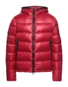 Peuterey Hooded Padded Jacket In Red