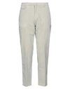 Gabardine Man Pants Light Grey Size 42 Cotton, Elastane