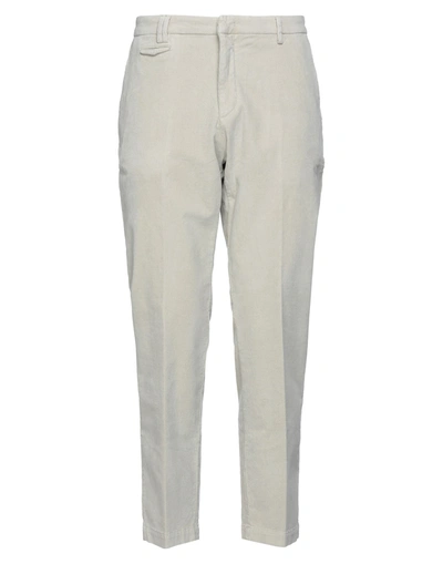 Gabardine Man Pants Light Grey Size 42 Cotton, Elastane In Grey