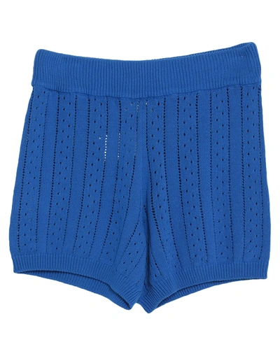 Vicolo Woman Shorts & Bermuda Shorts Bright Blue Size S Cotton