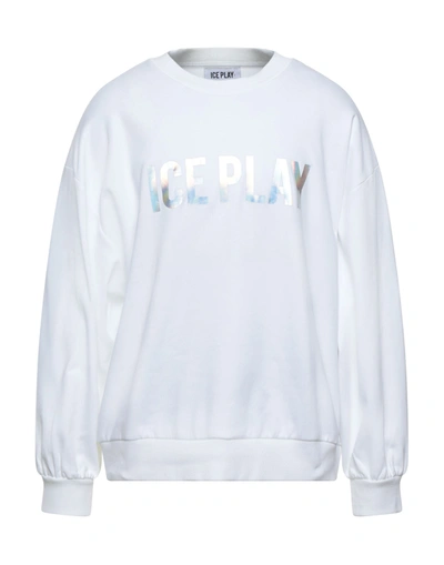 Ice Play Sweatshirts In White