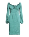 MERCI ..,MERCI WOMAN MIDI DRESS EMERALD GREEN SIZE 4 POLYESTER,15123508NR 2