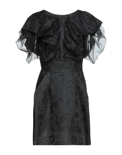 Alberta Ferretti Short Dresses In Black