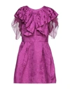 Alberta Ferretti Short Dresses In Mauve