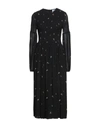 Ganni Midi Dresses In Black