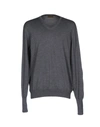 Alpha Studio Sweaters In Grey