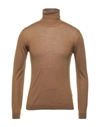Roberto Collina Turtlenecks In Camel