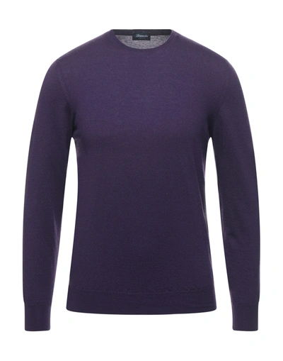 Drumohr Sweaters In Dark Purple